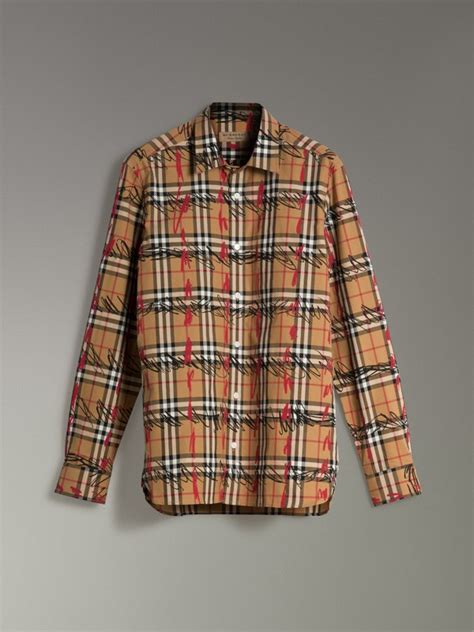 burberry button down men& 39|burberry scribble button down shirt.